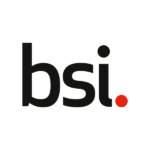 A logo from BSI, an accredited Cyber Scheme Tester company